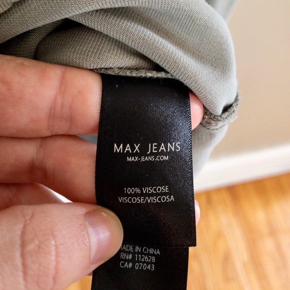 MAX JEANS knee length moss green shirt dress - Picture 5 of 8